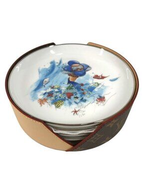 Louis Vuitton Plate Hachette Vivienne Ceramic Multicolor